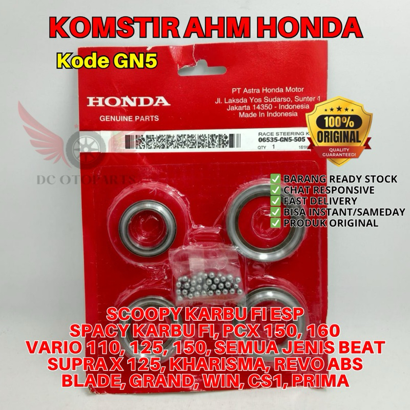 GN5 KOMSTIR SCOOPY KARBU ORIGINAL AHM HONDA, KOMSTIR ORIGINAL PCX 150/160, KOMSTIR VARIO 110,125,150
