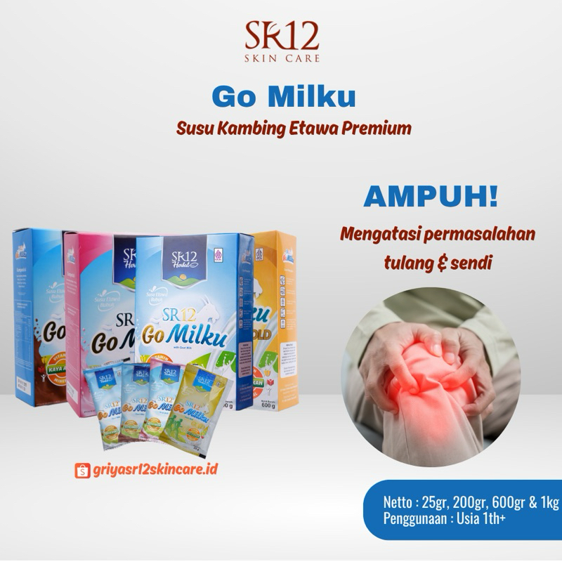 

Susu Tulang dan Sendi Go Milku SR12 Tinggi Kalsium Rendah Gula BPOM