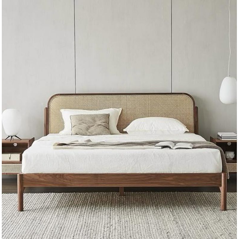 TEMPAT TIDUR MINIMALIS SANDARAN ROTAN / DIPAN KAYU JATI ROTA