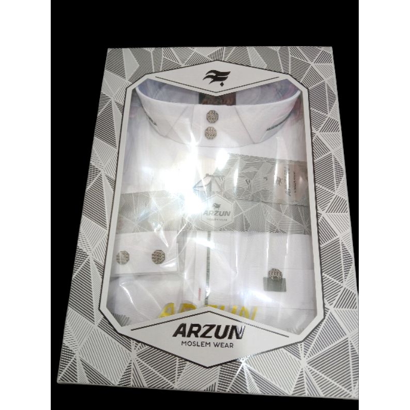 GAMIS PUTIH PRIA MERK ARZUN BAHAN FULL KATUN