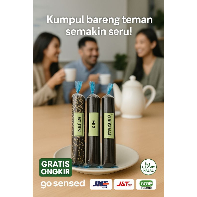 

Dodol Tenjo 1kg isi 5 batang Wijen, Original & Mix