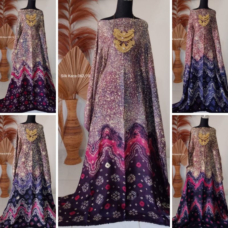 Bahan Kain Jumputan Palembang Premium 3 Meteran Dasar Silk Batik Jemputan Couple Handmade