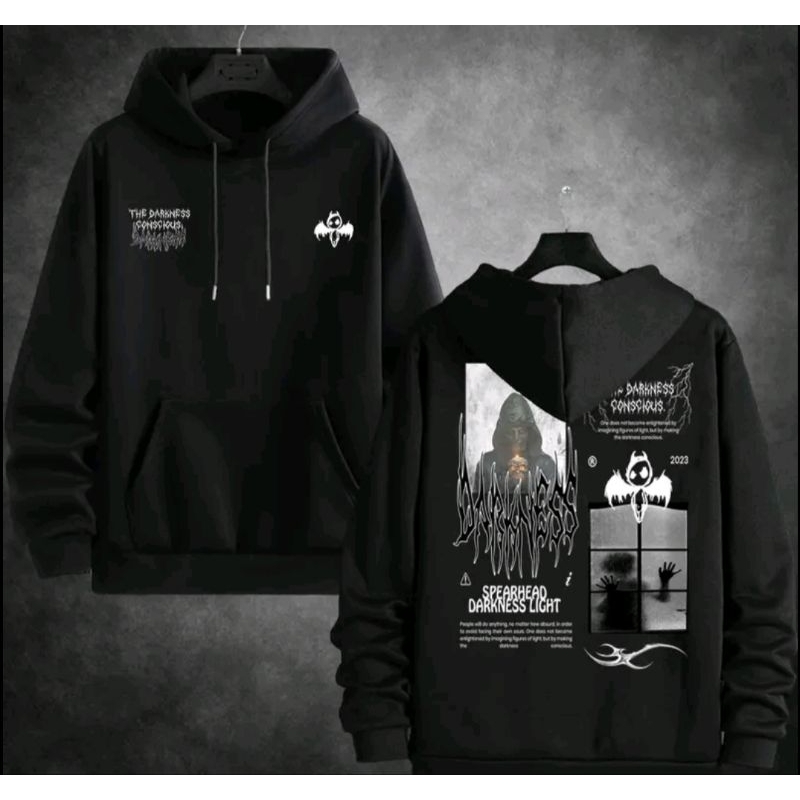 Sweater Hoodie Pria Wanita Gambar Depan Belakang