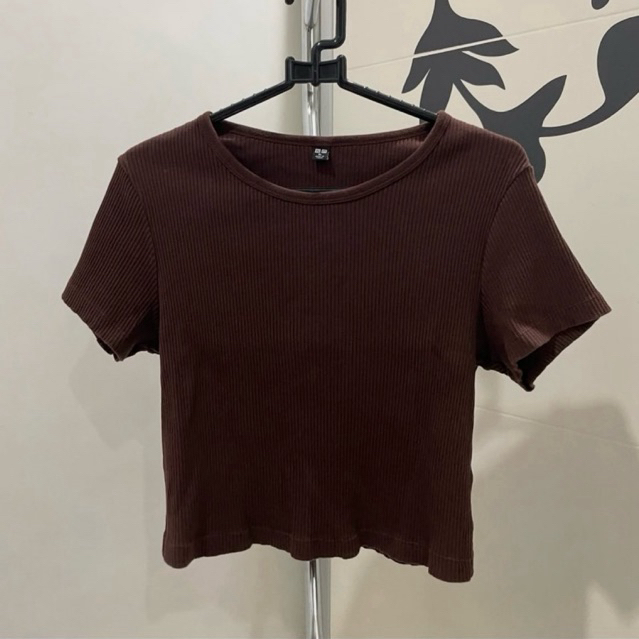 Crop Top Coklat / Atasan Coklat
