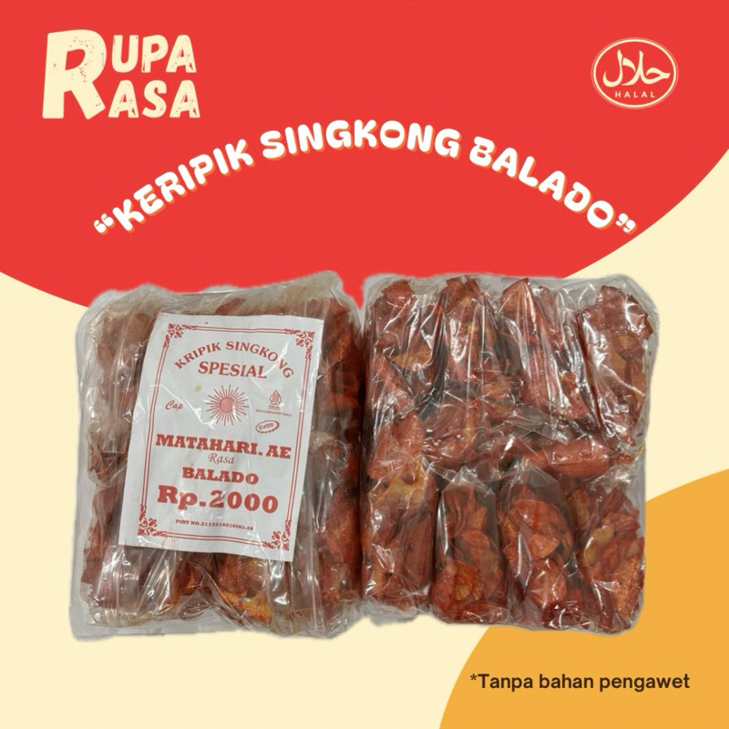 

keripik singkong balado dan jagung manis