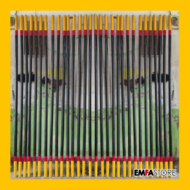 Tongkat Pramuka Premium 3 Warna | Kuning Merah Hitam