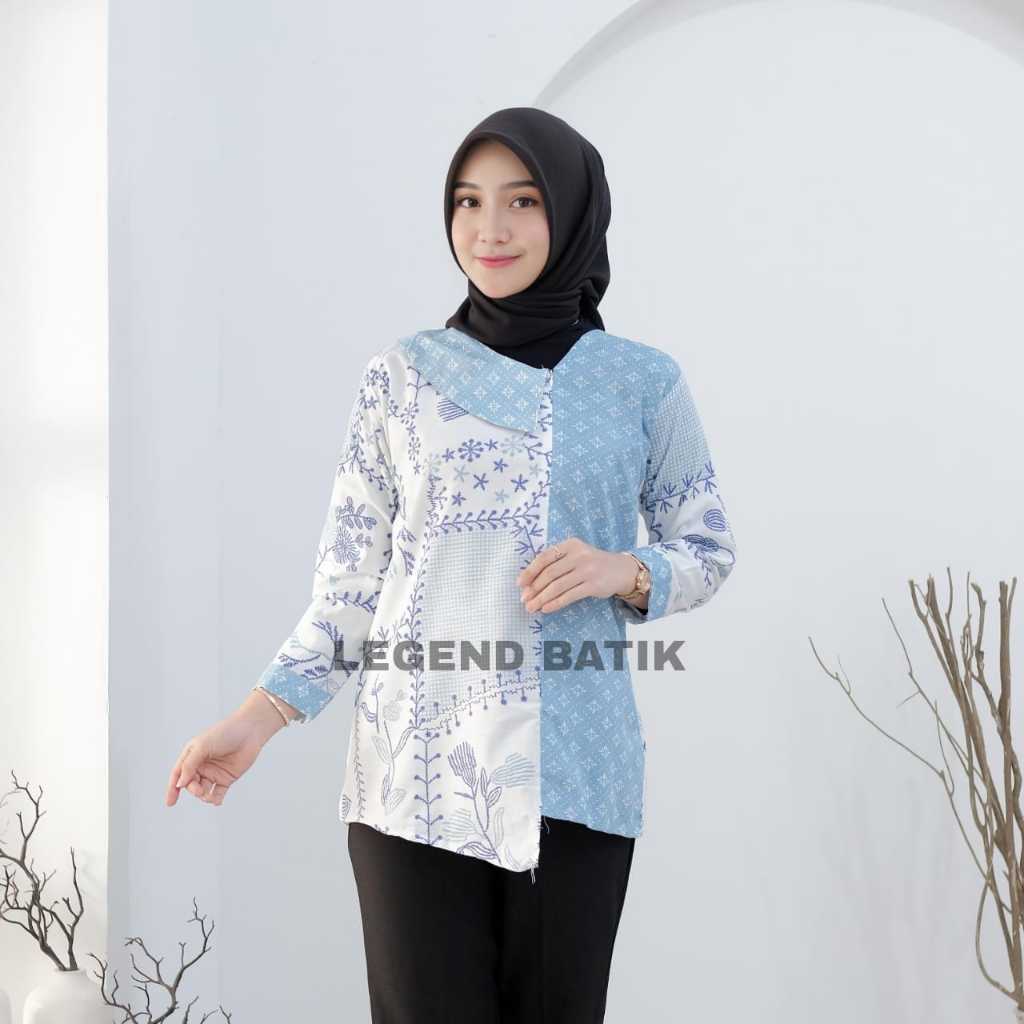 Baju Batik Wanita | Atasan Batik Wanita Kerja | Batik Kerja Size M L XL  2024