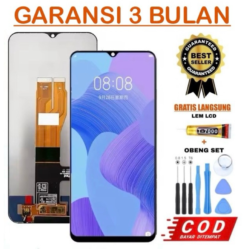 {ORIGINAL} LCD REALME C30 / RLM C30S / RLM C33 / RLM NARZO 50i PRIME BLACK FULLSET