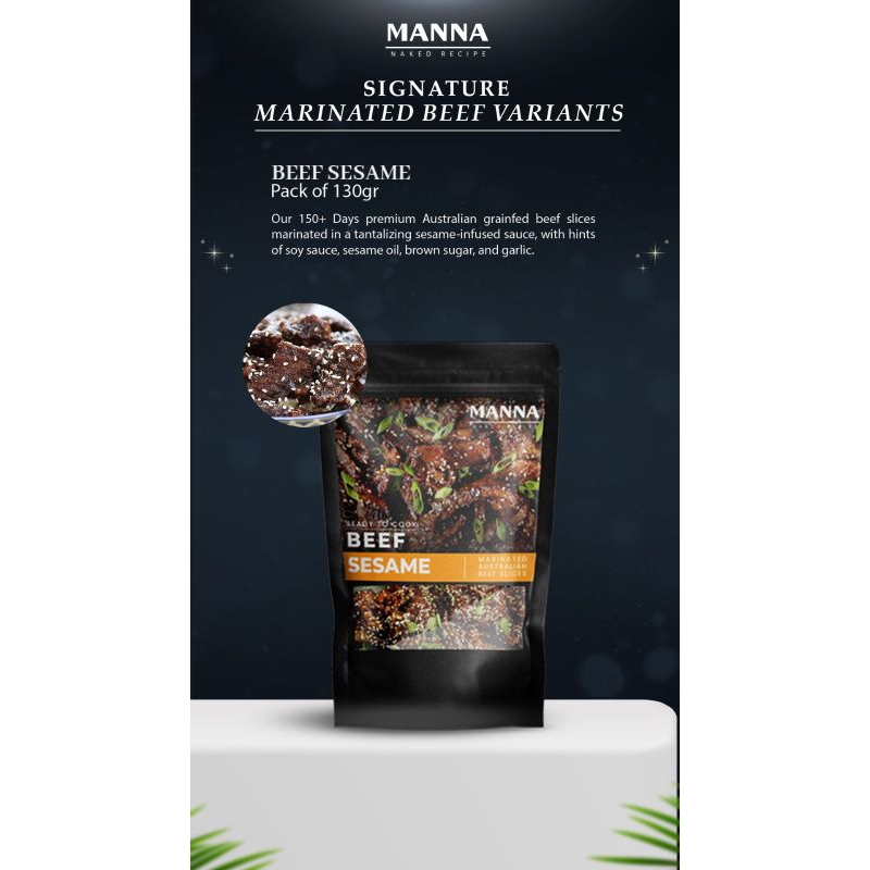 

MANNA SIGNATURE MARINATED BEEF VARIANT - BEEF SESAME - (FROZEN)