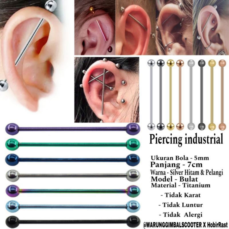 1PC PIERCING INDUSTRIAL 7MM
