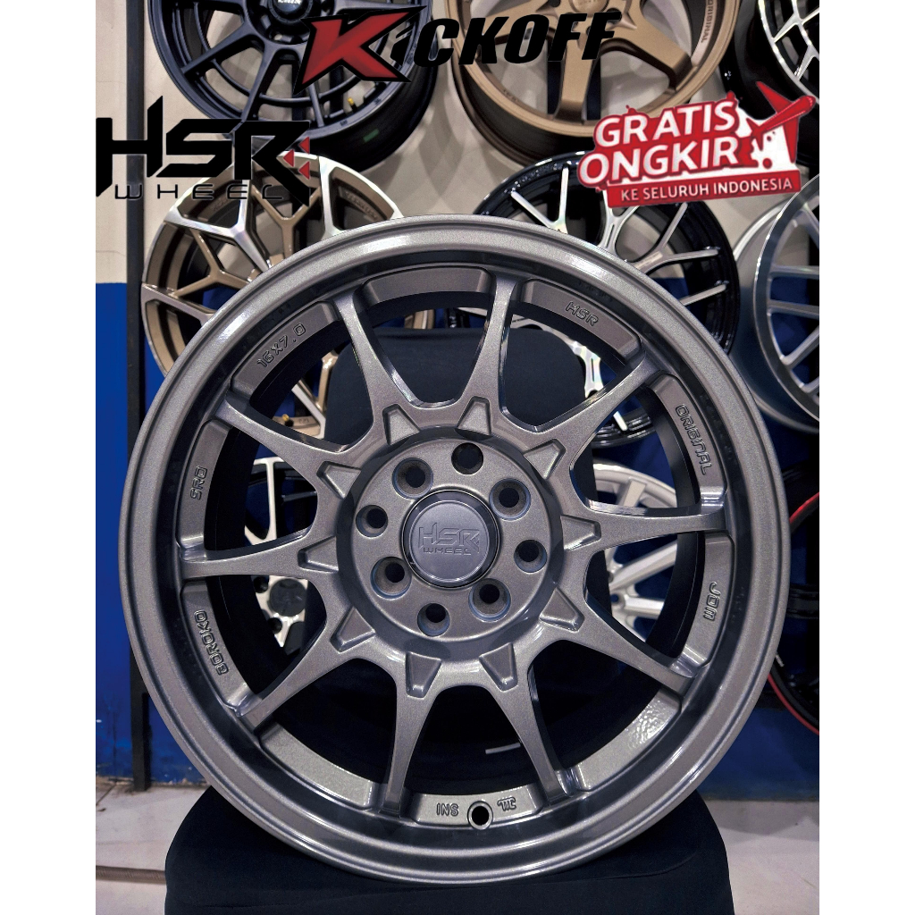 VELG RACING HSR BOROKO SRD CE28 RING 16 BISA BUAT MOBIL JAZZ SIGYA XENIA COROLLA DLL