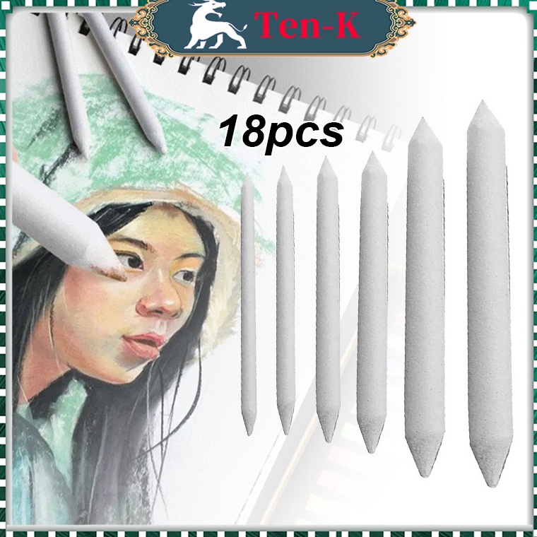 

KODE N48X Art Kreation Paper Stump Paper Pencil Blending Stump 3 Set 18Pcs