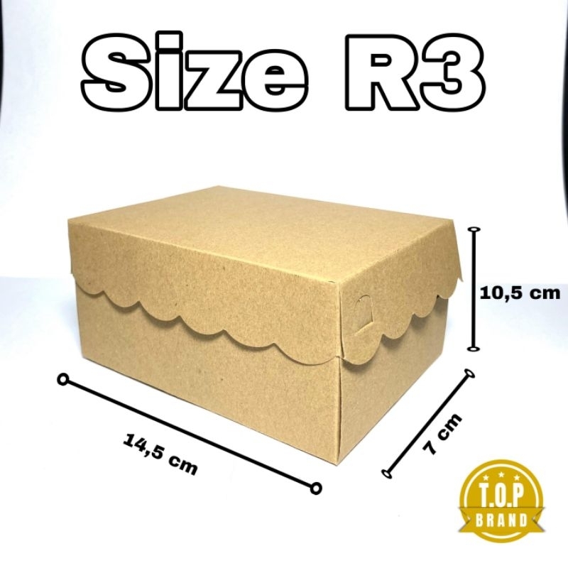 

Dus snack kraft Renda Dus kue R2 R3 Tebal 275 gsm