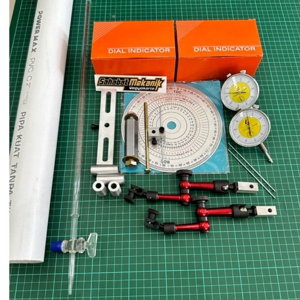 KODE R57S busur derajat motor dial set indikator stand dial universal lengkap buret dial indikator w