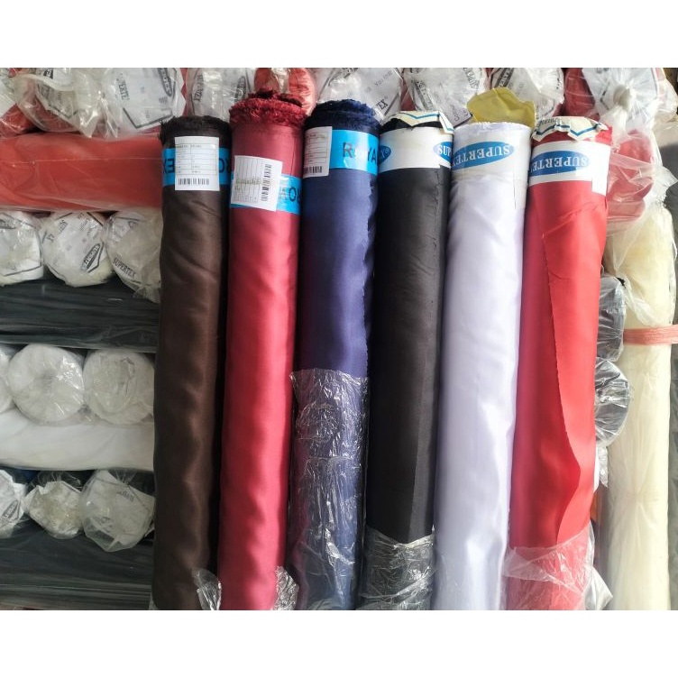 KODE R69P 1roll5YardsTERMURAH PELES FELES PALACE SATIN SILK PUTIH MERAHCABE NAVY MERAHATI KOPITUTUNG