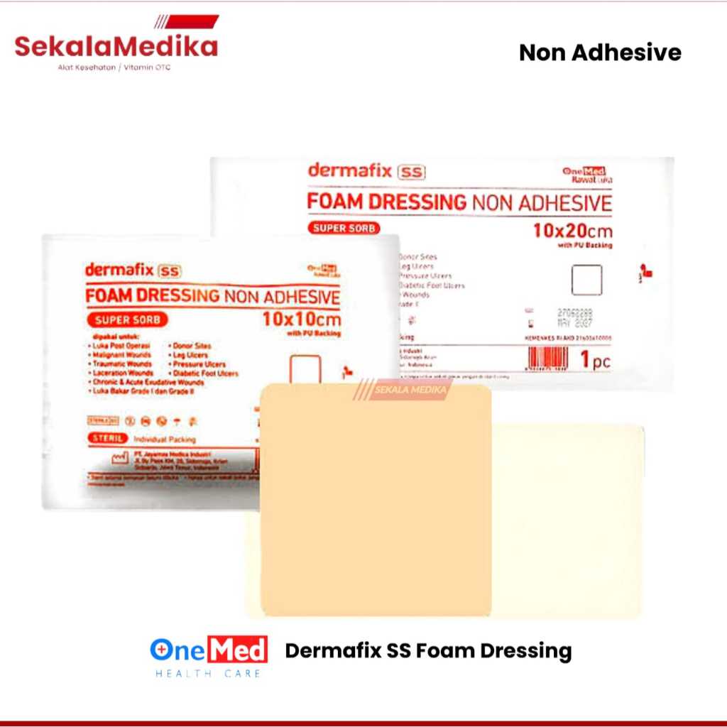 Dermafix SS Foam Dressing Non Adhesive Onemed / Satuan