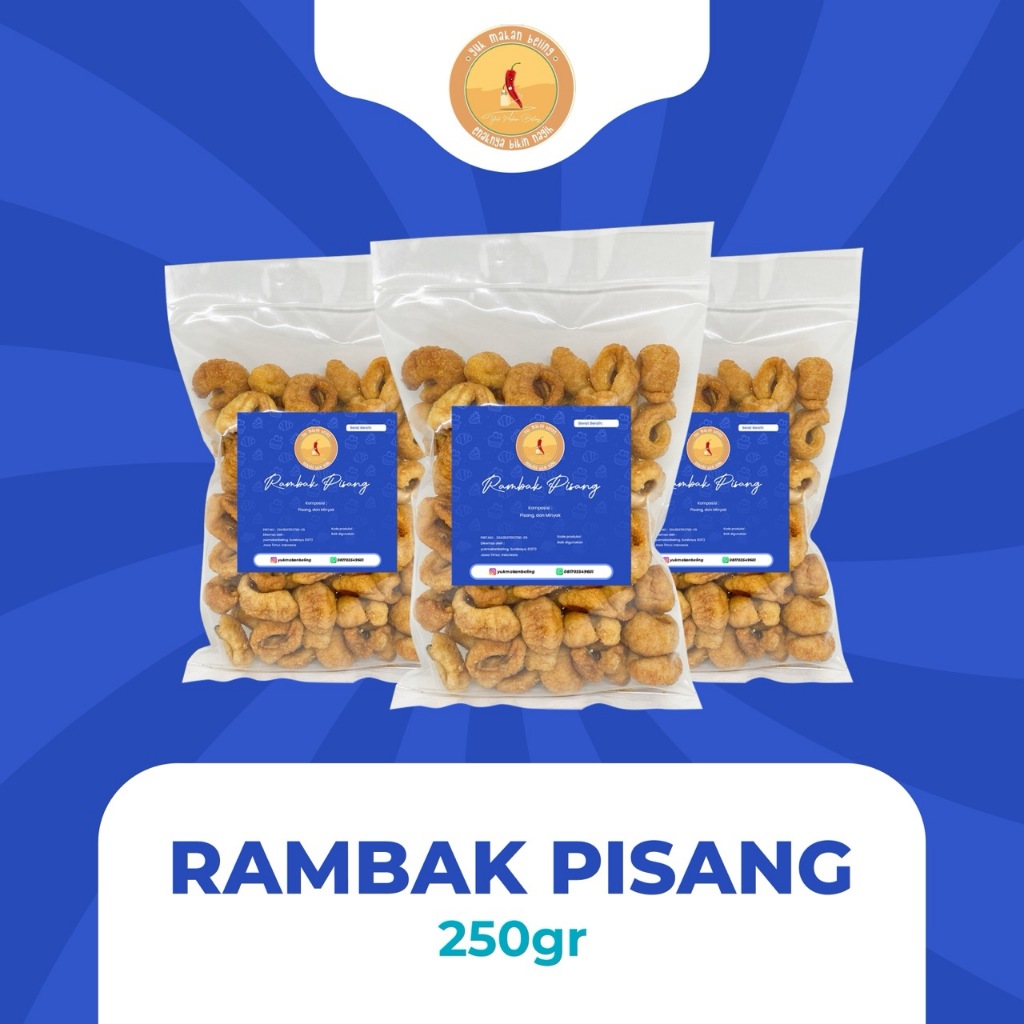 

Rambak Pisang Premium 250gr (100% buah asli)