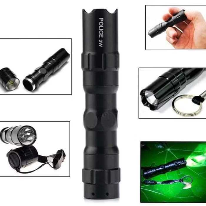 LED SENTER MINI POLICE 3W senter mini police 3 watt Senter Swat Mini Zoom Senter Police