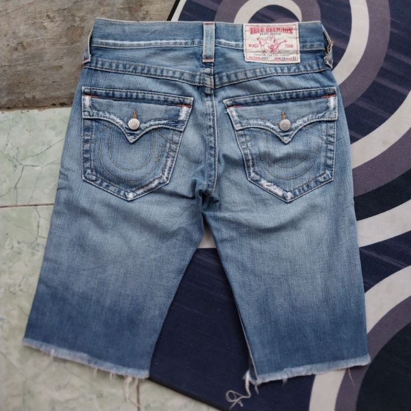 true religion ripped jeans second bekas