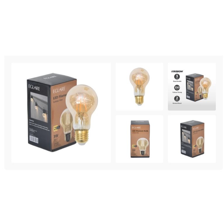 Krisbow Bohlam Led Filamen Vintage [3/5W]