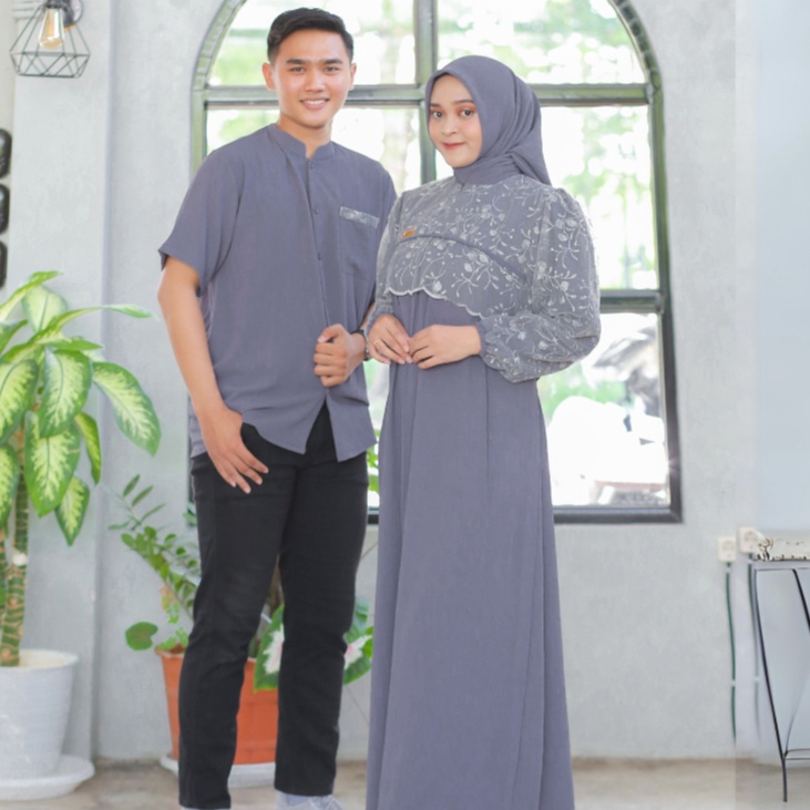 KODE C9K SHALIA HIJAB  ARABELLA Dress Set Hijab FREE KOKO  Gamis Couple Syari Mewah Lebaran Outfit C