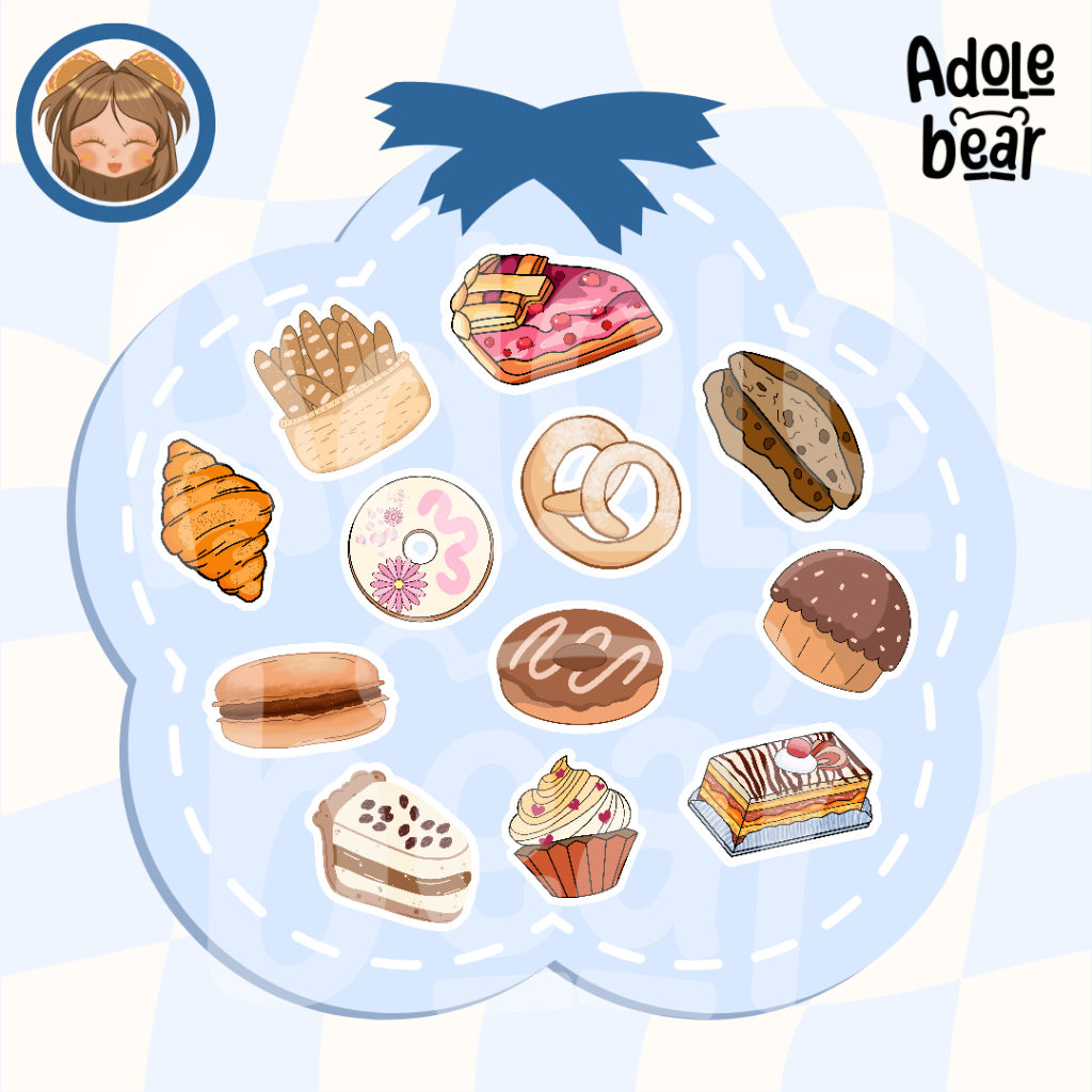 

Sticker Deco Journaling Tema Lucu Vinyl 12 pcs`