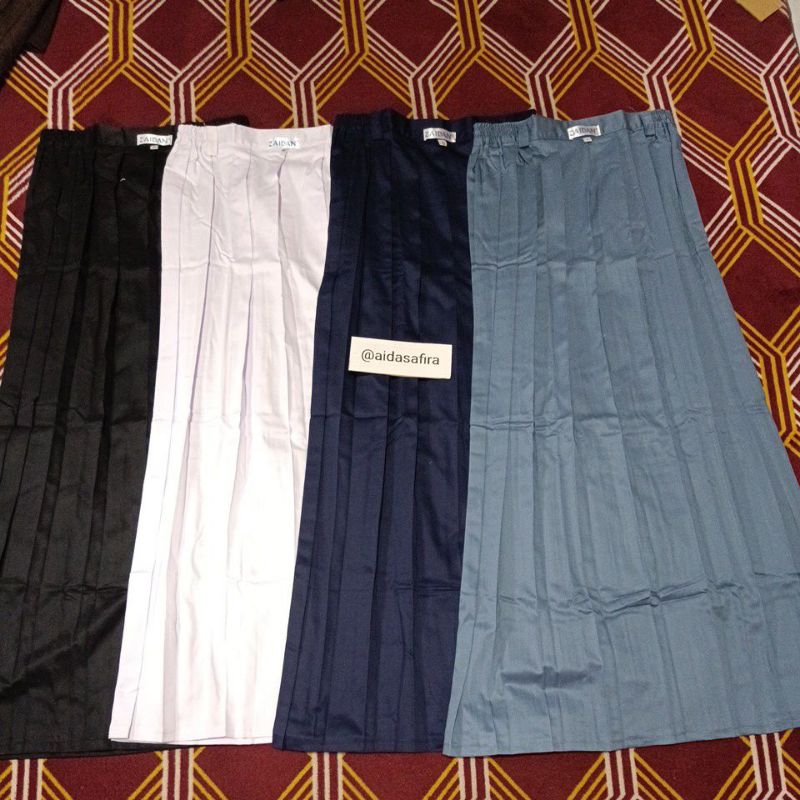 (BAHAN DRILL) ROK REMPEL KELILING/ROK SMP,l TSANAWIYAH/ROK PRAMUKA SMP SMA/ROK HITAM TSANAWIYAH ALIA