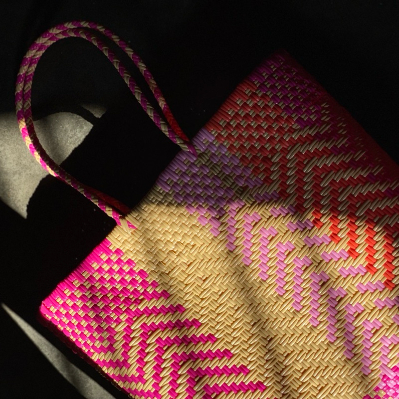 NYZ LIVING - Tas Anyaman Plastik - Totebag dengan Magnet - Expor quality - 015