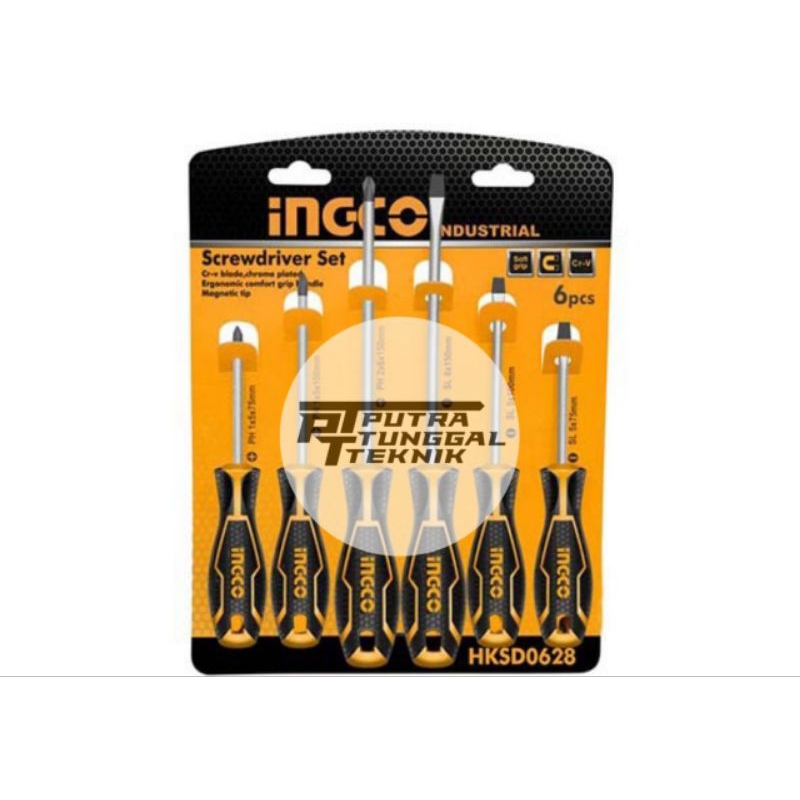 Obeng set 6-pcs  INGCO HKSD0628