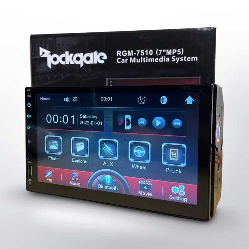 Head Unit Double din 7 inch Rockgate RGM-7510 RGM 7510 mp5 usb aux mirrorlink deckless