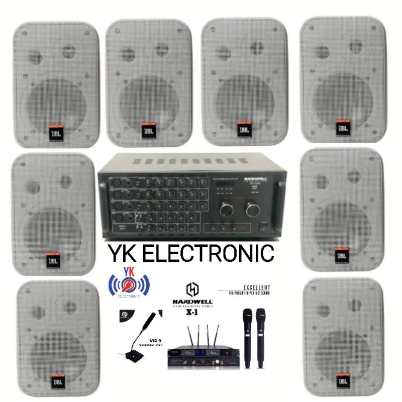 paket sound system JBL cafe kantor sekolah masjid 8 unit speaker original
