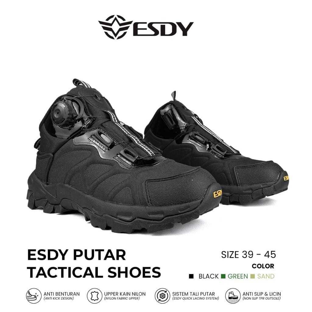 SEPATU ESDY PUTAR TACTICAL BOOTS 6 INCH ORIGINAL IMPORT MADE IN USA 3 VARIAN WARNA