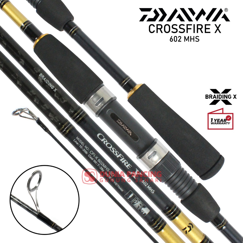 Joran Casting Daiwa Crossfire X 25 | 602MS-602MB | 602MHS-602MHB | 662MS-662MHB | 702MHS |  JORAN CA