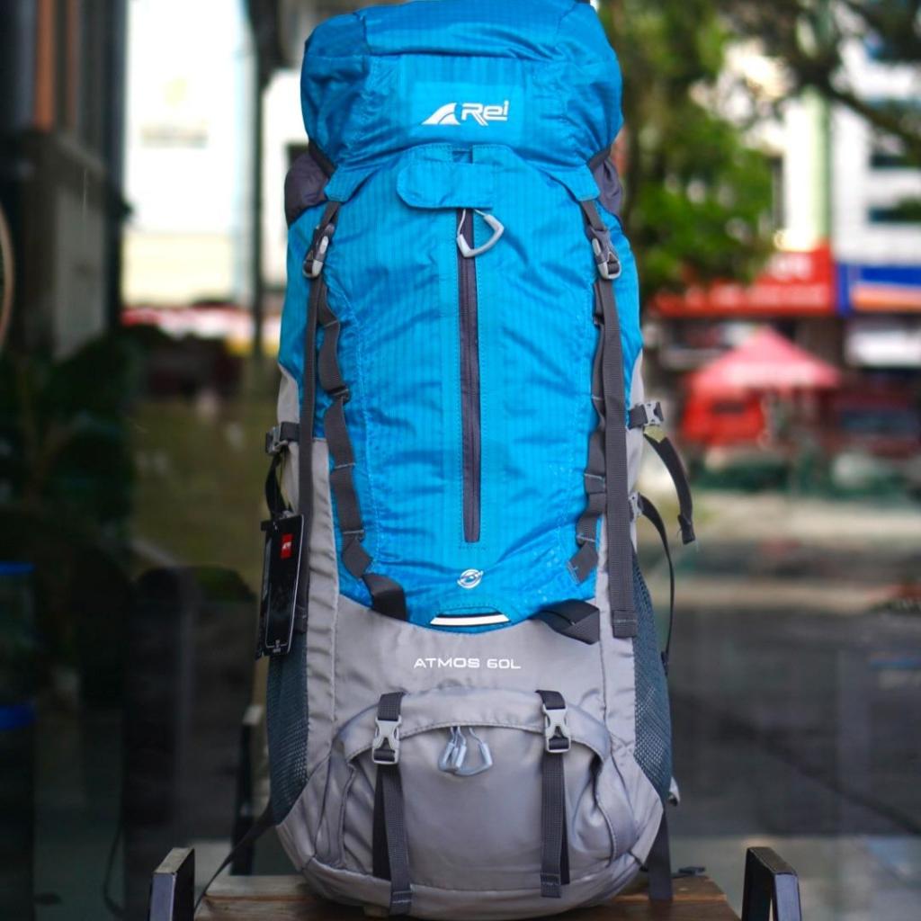 TAS CARRIER AREI ATMOS 60L BLUE - TAS GUNUNG - TAS OUTDOOR AREI - 100% ORIGINAL