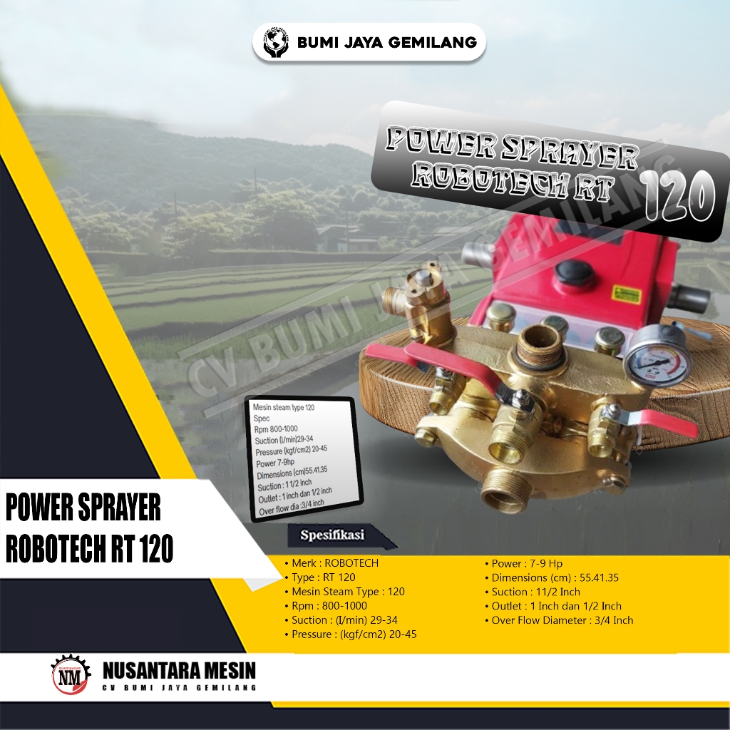 POWER SPRAYER ROBOTECH RT 120