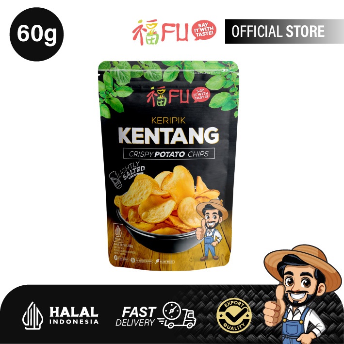 

FU keripik kentang kuatitas export - 60 gr / FU crispy potato chips export quality -60gr