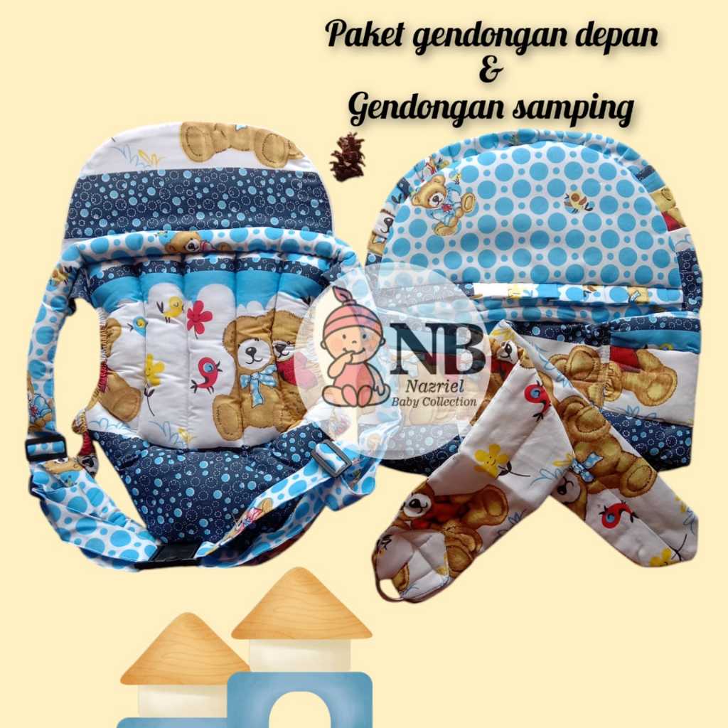 Promo Paket Gendongan Depan dan Gendongan Samping Perlengkapan Bayi Baru Lahir Perempuan Laki-laki