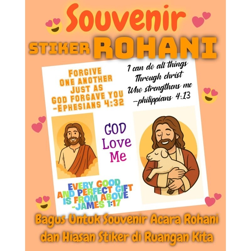 

Stiker Sekolah Minggu / Souvenir Stiker Rohani / Stiker Yesus