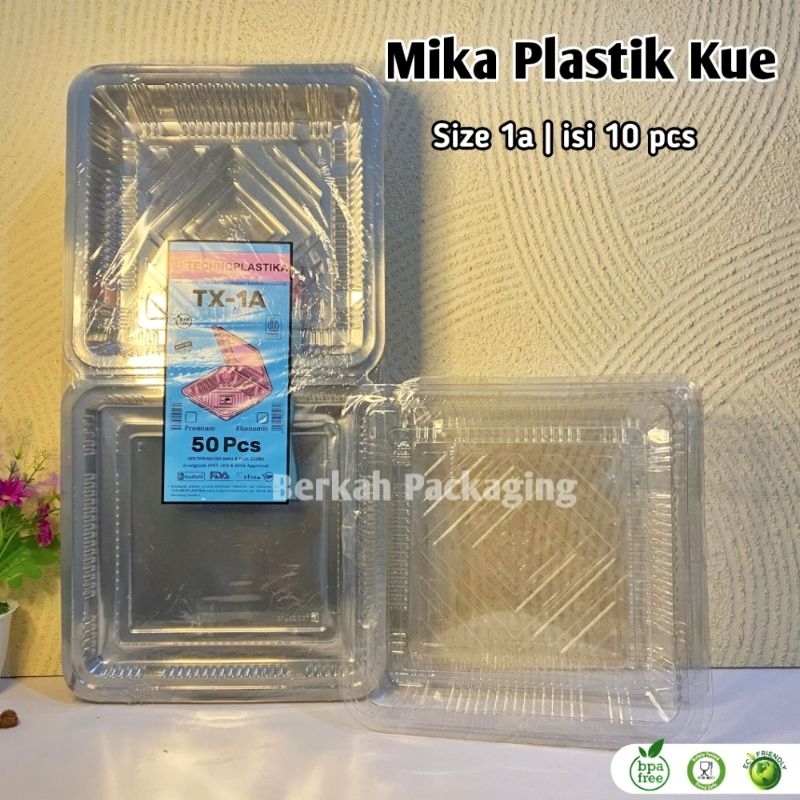 (10pcs) Mika Kue Kotak 1a | Mika Bolu | Mika Plastik