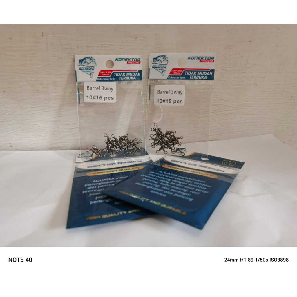 Kili - kili pancing no.10 kecil  / KiliKili Barrel Swivel 3 Mata