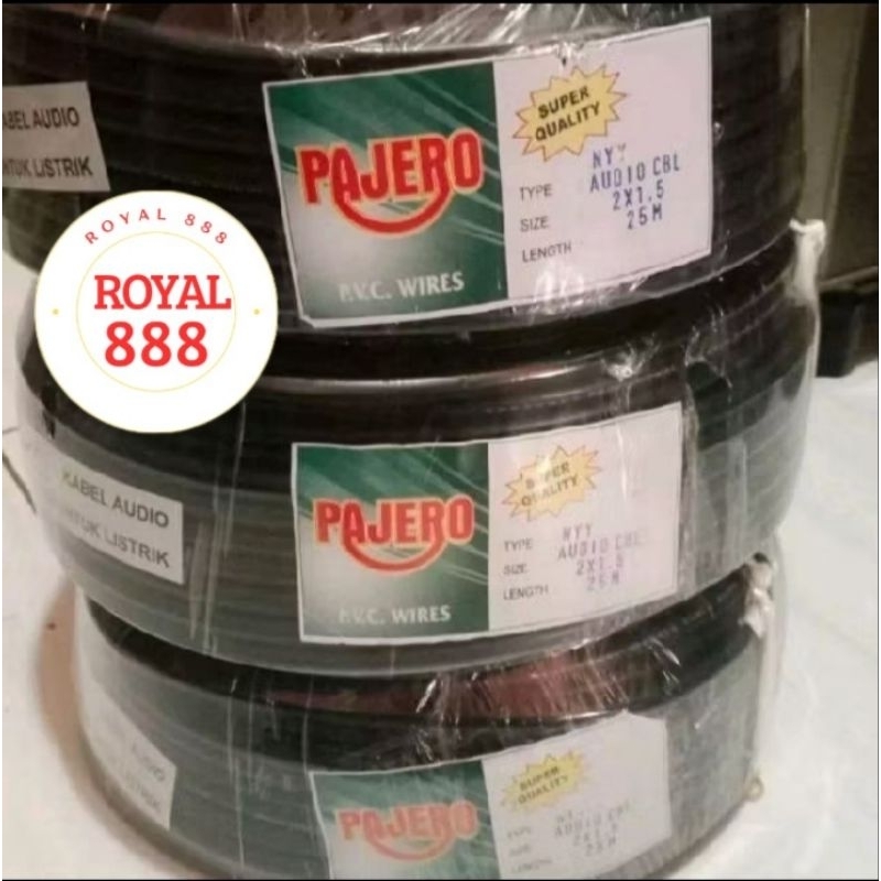 KABEL LISTRIK Serabut 2X1.5mm @50 meter / kabel listrik serabut isi 2