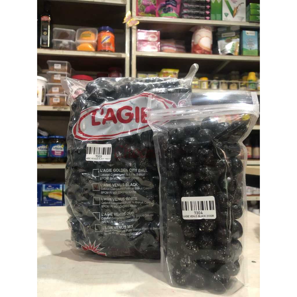 

LAGIE VENUS BLACK 250GR X 1 ECER,COKLAT ISI BISCUIT HITAM/COCOK UNTUK TOPPING ICE CREAM/CAKE DLL