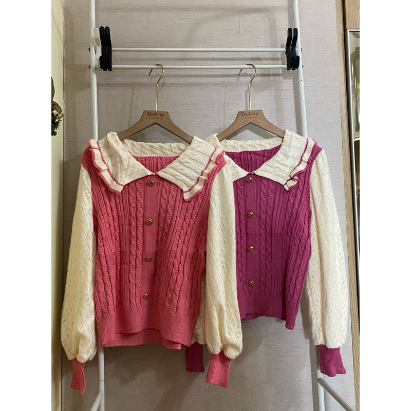 blouse rajut korea import/atasan import