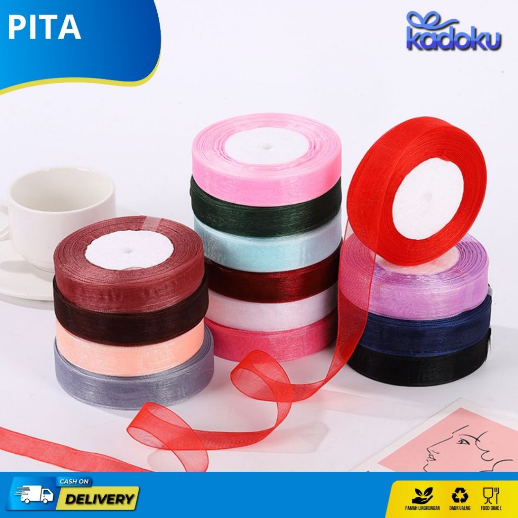 

Pita Organza Organdi Ribbon 4 cm / Pita Kado / Pita Hiasan Kado / Pita Rambut | FA42