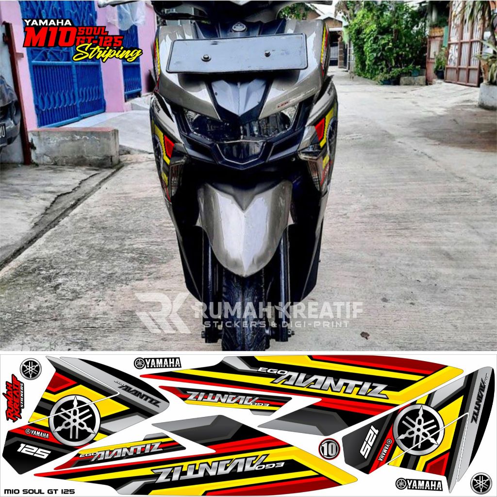 Striping Variasi Mio Soul Gt 125 2015-2023 New Decal Yamaha Mio Soul Gt 125 Led