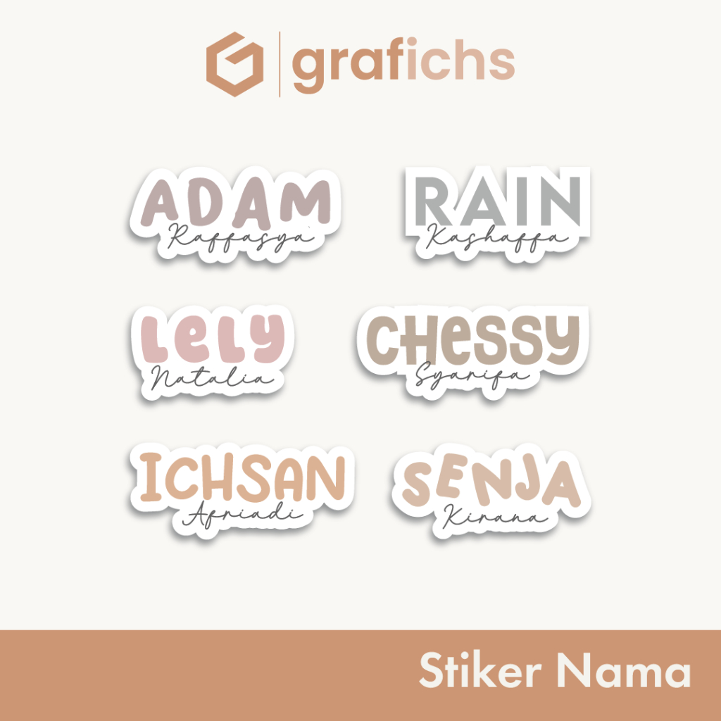 

[35-70 pcs] Stiker Nama Alat Tulis Sekolah GISS191-200 by Grafichs