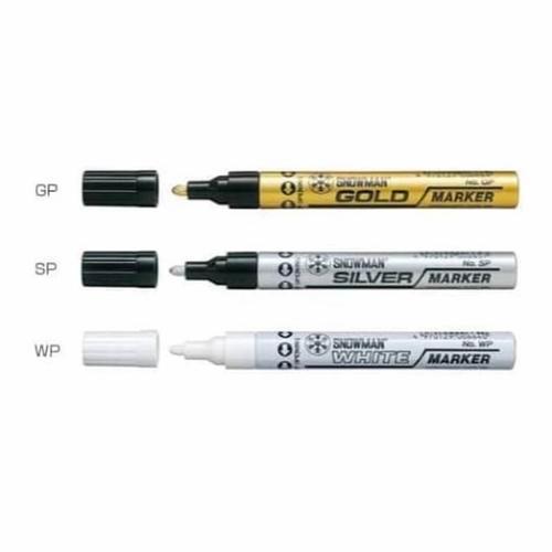 

Spidol Emas/ Spidol Silver/ Spidol Putih SNOWMAN Paint Marker Spidol Snowman Putih Gold Silver Permanent Marker