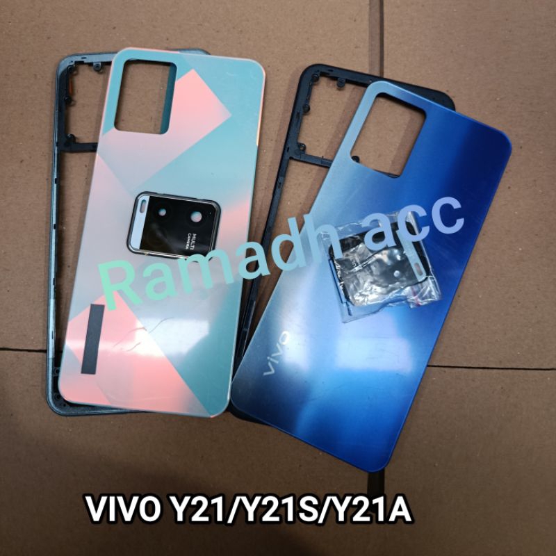 Cessing Houssing fullset VIVO Y21/Y21S/Y21A Beckdoor Beckcover+Bezzel Tutup Mesin