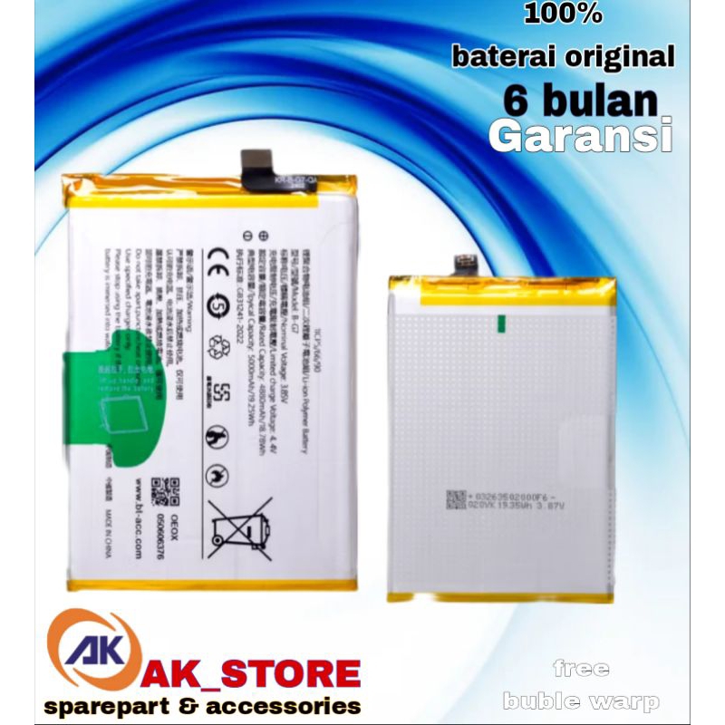Batre Baterai Battery Vivo Y15 2019 1901 / Baterai B-G7 5000mAh