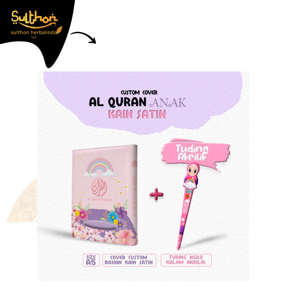 

Cover Al-quran Desain Anak Hanya Cover saja Bisa Custom Pakai Nama tanpa al-quran ukuran A5 Bahan Satin ( Banyak Varian , Lebih ekskusif )